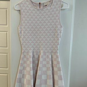 Ted Baker - Pink & White Geometric Dress